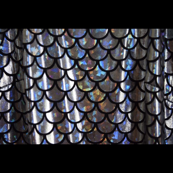 Holographic Mermaid Print Halter Dress - Picture 4 of 5